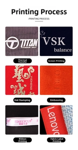 Detail showing various printing crafts including heat transfer and hot stamping on fabric
