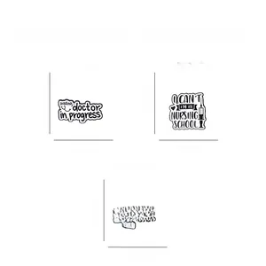 Detailed size specifications for medical themed alloy nursing school enamel pins