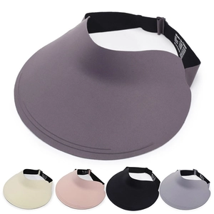 Empty Top Sun Visor Hat Nylon Spandex UV Protection Large Brim Adjustable Foldable Summer Outdoor Sports Casual Women Men