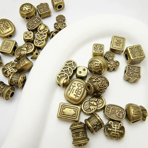 Vintage Alloy Spacer Beads Retro Bronze Ethnic Style DIY Jewelry Making Accessories For Bracelets Necklaces Lucky Charm