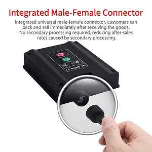 Solar rope light controller with power mode switches and waterproof connector