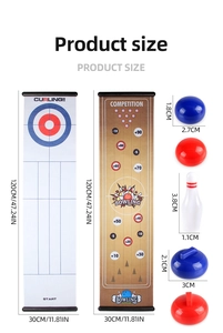 Guide des dimensions du produit pour le tapis de jeu de curling et bowling de table