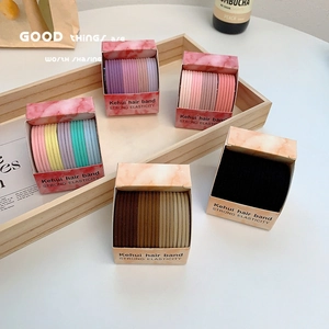 5-pack durable high-elasticity colorful hair ties in assorted vibrant candy shades