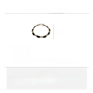 Spécifications détaillées de taille pour un collier vintage en alliage noir et or
