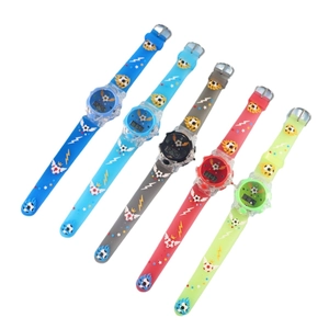 Waterproof digital sports watches for kids with soccer patterns in multiple colors