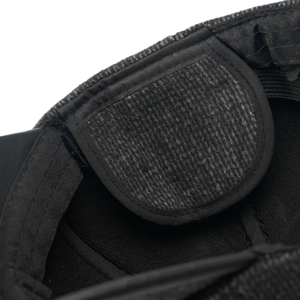 Detailed close-up of thickened thermal fleece lining and foldable ear flaps on winter cap