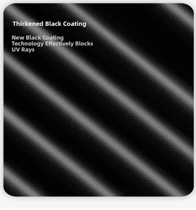 Macro shot of thick black vinyl coating on foldable umbrella for UV protection