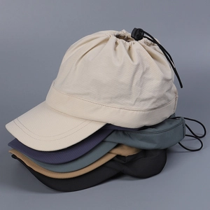 Casquette de Baseball Sportive à Cordon pour Femmes Séchage Rapide Pare-Soleil Réglable Nylon Élasthanne Extérieur Randonnée Voyage