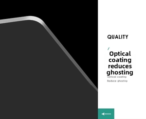 Optical coating detail on sketching board lens designed to reduce ghosting effects