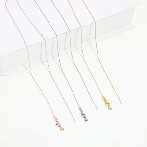 Adjustable 925 sterling silver chain necklaces in gold, silver, and rose gold finishes