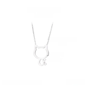 Spécifications de l'acier inoxydable collier chat montrant longueur de chaîne et taille du pendentif