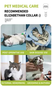 Adjustable pet recovery collar for post-surgery, skin treatment, and grooming protection