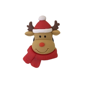 Cute reindeer car perfume clip decoration with red Santa hat for auto air vent