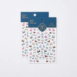 Stickers nail art 3D Hawaii Party avec motifs de bikinis et nœuds à effet relief
