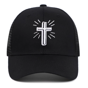 Unisex Καπέλο Baseball Trucker με Κέντημα Σταυρού Πλέγμα Βαμβακερό Αναπνεύσιμο Προστασία από τον Ήλιο Ρυθμιζόμενο Snapback Outdoor Casual