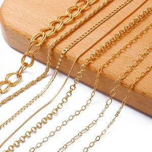 Verschiedene 18K vergoldete Gliederketten und O-Ketten für DIY-Schmuckherstellung