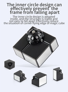Detail of the 2x2 mirror cube internal spherical core for enhanced stability and anti-pop