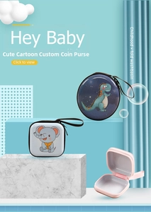Detailed view of kids cartoon coin purse with zipper and portable carry strap