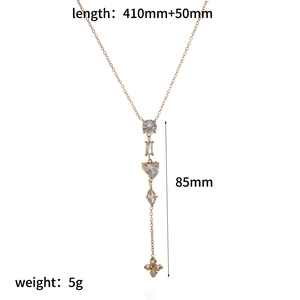 Détail du collier en acier doré avec dimensions de 410mm et chaîne de 50mm en plus