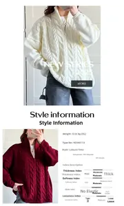Detailed material composition and style information for knit turtleneck sweaters