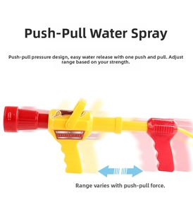 Manual pump fire extinguisher water gun with push-pull pressure mechanism for kids
