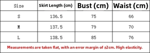 Detailed size chart for sexy one-shoulder high elasticity slit party bandage dress
