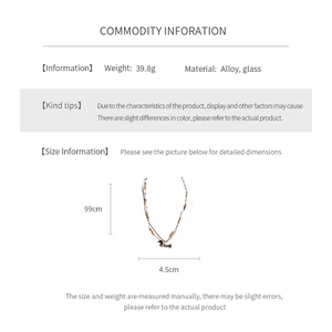 Detailed size specifications for dachshund pendant necklace with alloy and glass measurements