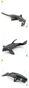 Detailed realistic models of Sawtooth shark, Killer whale and Sperm whale for education