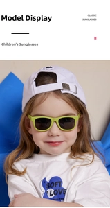 Classic lime green silicone sunglasses for toddlers featuring dark grey protective lenses