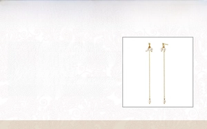 Detailed specifications of 925 sterling silver long tassel pearl earrings with 84mm length