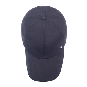 Navy blue quick-dry baseball cap with white S letter logo and adjustable soft top