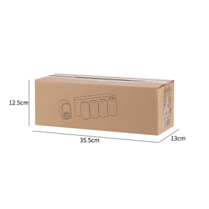 Detail view of the packaging box showing dimensions 35.5cm x 13cm x 12.5cm for toothbrush holder
