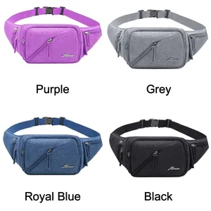 Multi-purpose men's sports waist bag with water bottle holder in four colors