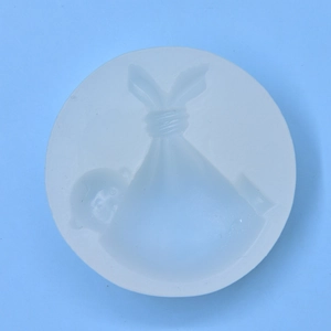3D sleeping baby in long-ear wrap silicone mold for handmade soap and resin crafts
