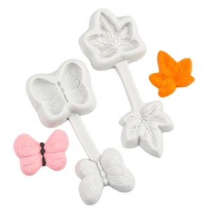 Stampi in silicone a farfalla e foglia d'acero per decorazioni torte e strumenti per argilla