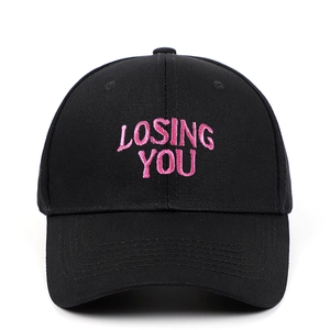 Losing You Embroidery Baseball Cap Casual Sun Protection Cotton Adjustable Snapback Hat For Men Women Black Pink Slogan