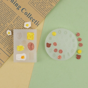 Mini food silicone mold set for cheese bread and waffle chocolate cake baking