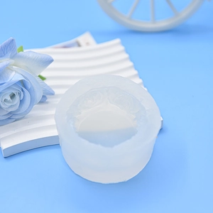 Rose flower silicone mold for DIY candles and soaps with intricate petal textures