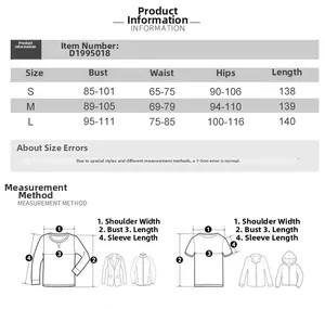Detailed size chart for halter backless dress showing S, M, L measurements and guide