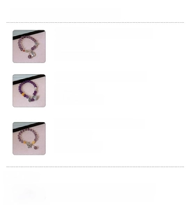 Detailed size chart for S925 silver amethyst and Hetian jade bracelet with specifications