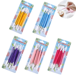 Plastic Fondant Cake Sculpting Tools Double Ended DIY Modeling Shaping Crafting Supplies Baking Clay Manual Craft