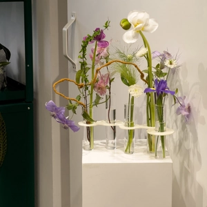 Minimalist Nordic Test Tube Vase With Acrylic Base And Glass Tubes Modern Wabi-sabi Style Hydroponic Flower Holder