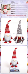 Detailansicht der Weihnachtswichtel mit Schneeflockenmütze und Größenangaben in cm