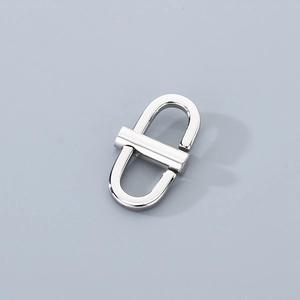 Polished silver stainless steel chain adjuster buckle for handbag strap extension