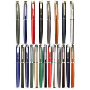 Executive metal rollerball pens set in 21 vibrant colors with arrow design clips