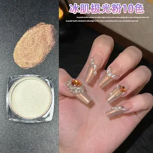 Aurora Chrome Nail Powder Iridescent Mermaid Shell Pigment For Manicure Fairy Dust Pearlescent Shine Professional DIY Decor