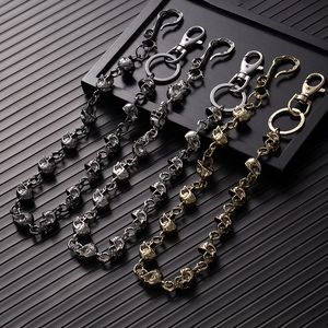 Punk Gothic Skull Chain Belt Alloy Iron Metal Streetwear Jeans Waist Chain For Men Women Hip Hop Style