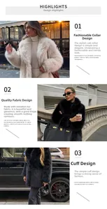 Détail d'un manteau en fausse fourrure élégant avec col à revers et texture pelucheuse