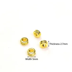 14k gold filled double-layered spacer beads 5x2.7mm for DIY jewelry making