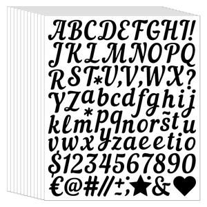 Détail des autocollants lettres et chiffres de 1 pouce pour décoration artisanale
